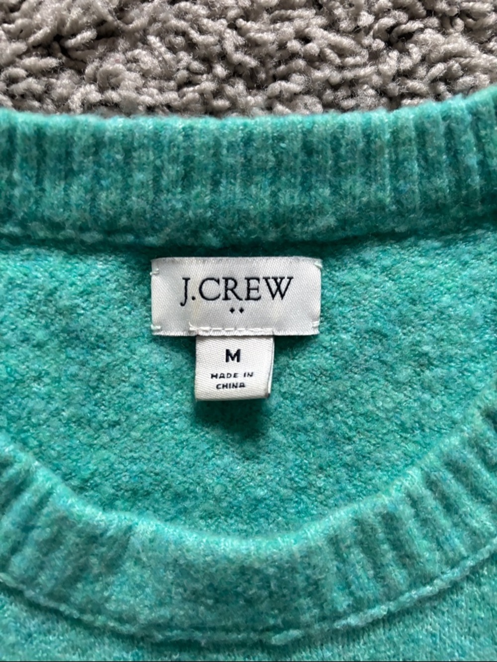 J. Crew Women's Crewneck Sweater in Teal Green - Picture 3 of 10
